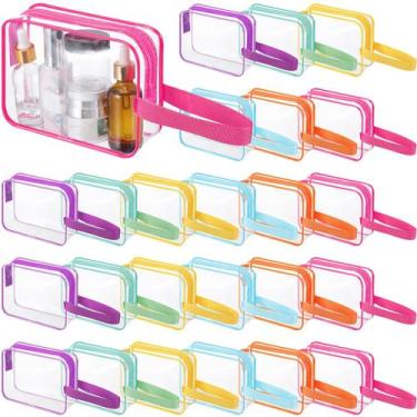 Imagem de Bolsa de higiene Silkfly Clear PVC para cosméticos de viagem com alça