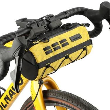 Imagem de Rhinowalk Bolsa de guidão de bicicleta, impermeável, bolsa frontal de bicicleta, bolsa de armazenamento de quadros, mountain road bikes, bolsa de ombro profissional, acessórios de ciclismo - amarelo