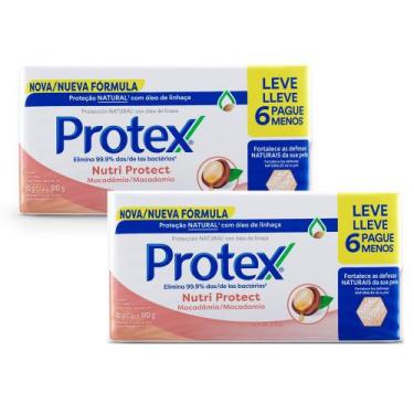 Imagem de Kit 2 Sabonete em Barra Protex Nutri Protect Macadâmia 85g cada Leve 6