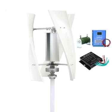 Imagem de HUIZHITENGDA 12000W Eixo vertical Gerador de turbina eólica 12V 24V 48V 220V Gerador de moinho de vento livre portátil com controlador para barcos, terraços, cabines,48v