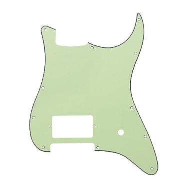 Imagem de ROZILO 11 furos ST/Strat Style One Humbucker Pickguard para EUA/México Fender Tom Delonge Strat guitarra elétrica verde menta