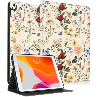 Imagem de Uppuppy Capa para iPad Air de 3ª geração, capa fofa para Apple iPad Pro de 10,5 polegadas, fofa, crianças, mulheres, adolescentes, feminina, kawaii, floral, linda capa com design exclusivo para iPad
