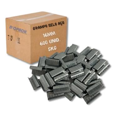 Imagem de 2X Selo Grampo De Aço 16Mm 600 Unidades 5Kg - Fita Arquear P