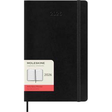 Imagem de Moleskine Classic 12 Month 2026 Daily Planner, Soft Cover, Large (5" x 8.25"), Black, 400 pages
