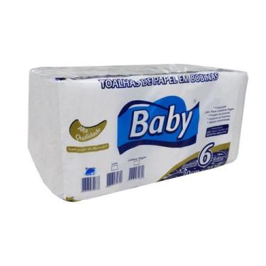 Imagem de Papel Toalha Bobina Branco 6x200m Baby