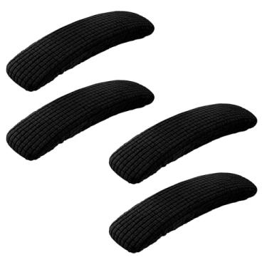 Imagem de SARAFLORA Pacote com 2 capas de cadeira de escritório extensível resistente a manchas elastano elástico cadeira de computador para cadeiras de mesa braço, preto
