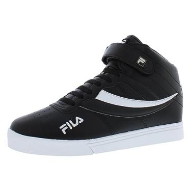 Imagem de Fila Tênis masculino esportivo esportivo casual de cano alto Vulc 13 médio com cadarço, Branco/preto, 44