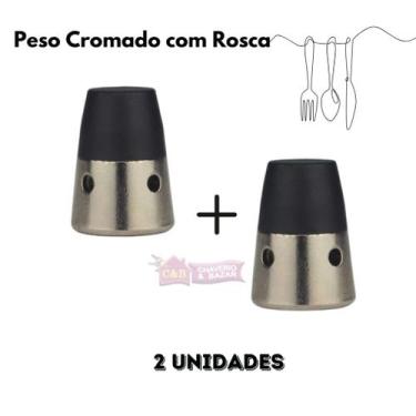 Imagem de kit 2 Pesos Universal Para Panela de Pressão cromado com rosca 1464 - 