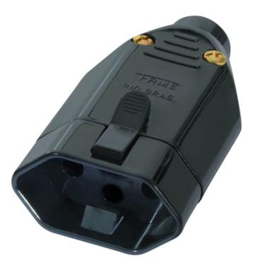 Imagem de Plugue Fêmea 2P+T 20A Preto - 2147 - FAME