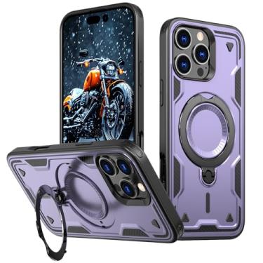 Imagem de SORAKA Capa para iPhone 16 Pro Max com suporte,compatível com MagSafe,Capa iPhone 16 Pro Max com chapa de ferro Capa resistente que absorve choques Proteção contra quedas de nível militar
