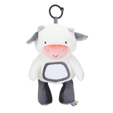 Imagem de Fockety Sono de bebê Soother Plush Toy, Musical Byled Animal Com Canção de Ninar Suave, Tecido Macio Macio para Bebês Recém -nascidos, Assento de Carrinho de Berço (Vaca)