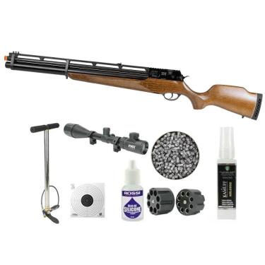 Imagem de Carabina Pressão Pcp Rossi R8 G3 Madeira Std 6.35 Kit Pro