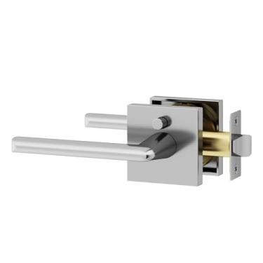 Imagem de Okun Mirra 1 maçaneta de privacidade para banheiro e quarto com botão interno reversível em cromo