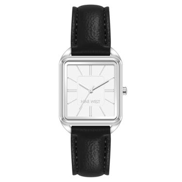 Imagem de Nine West Relógio feminino com pulseira, Preto