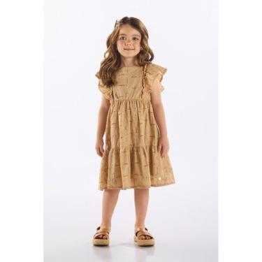 Imagem de Vestido Infantil em Laise com Forro Up Baby, Bege, 2
