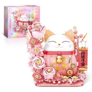 Imagem de Conjunto de blocos de construção BDXEJV Lucky Cat com 868 unidades par