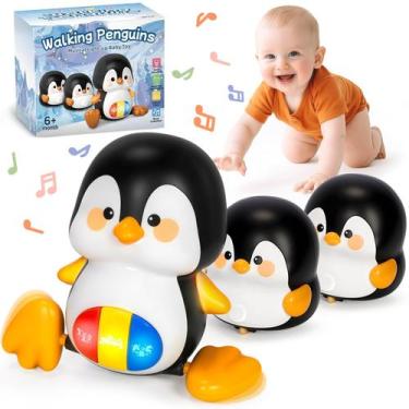 Imagem de Brinquedo infantil rastejante TooyBing Musical Penguins de 6 a 12 mese