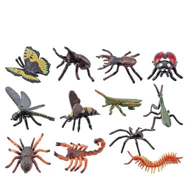 Imagem de Conjunto de estatuetas de insetos realistas de PVC, modelos de insetos, brinquedos infantis