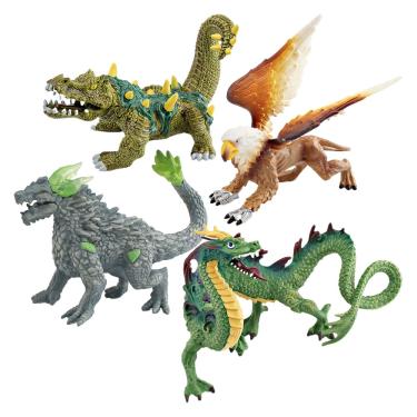 Imagem de Conjunto de figuras Mythical Creatures Dragon Griffin Monster x4