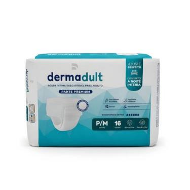 Imagem de Fralda Para Adulto Dermadult Pants Premium 1 Pacote Com 16 Un, P/M - 1