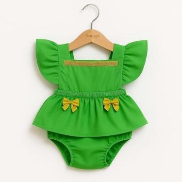 Imagem de Romper da Sininho Bebê Fantasia temático bebê menina mesversário fadinha (sem asas, P)