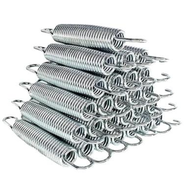 Imagem de SUDEG Molas de trampolim de 14 cm de substituição de aço galvanizado resistente 50 peças de mola de substituição – Alta tração/resistência durável/resistente ao clima/molas de tamanho comercial para cama de salto