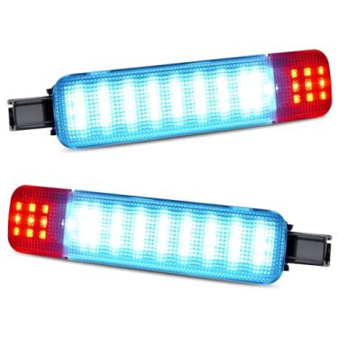 Imagem de D-Lumina Luz interior de LED para porta de cortesia lâmpada de advertência azul gelo conjunto para Chevy GMC C/K Silverado/Sierra 1500 2500 3500 Suburban Tahoe Avalanche Yukon Cadillac Escalade Hum-mer H2