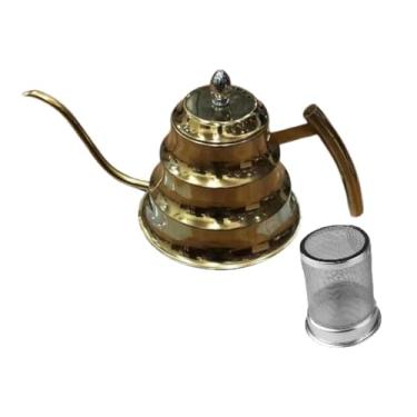 Imagem de DimyFew Cafeteira de Precisão, Chaleira de aço Inoxidável, Chaleira de Gotejamento para Chá, Café, Presente, Escritório, Ouro, Tamanho real