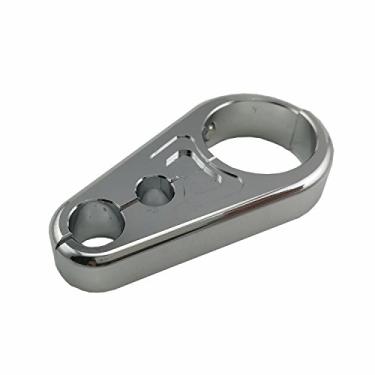 Imagem de HANSWD Braçadeira de cabo de freio de motocicleta embreagem cabo de acelerador moldura para guidão de 2,5 cm (prata)