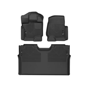 Imagem de Husky Liners 53498 serve para Ford F-150 SuperCrew X-act 2015-20, contorno frontal e 2º assento, preto