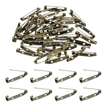 Imagem de PATIKIL Broche traseiro de 50 peças, pino de barra de 30 mm (1,17") fecho de segurança traseiro, bronze
