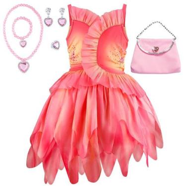 Imagem de Fantasia GRIVOS Pink Witch para meninas de Halloween de 4 a 12 anos