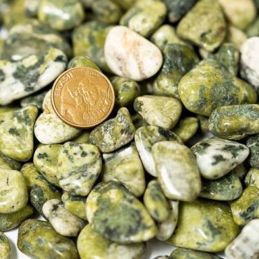 Imagem de 1kg de Serpentinita Rolada - Pedra Natural PP 5 a 10mm Tipo B - Atacad