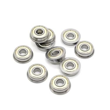 Imagem de 10 peças ABEC-7 Rolamento de esferas de flange F608ZZ 8x22x7 mm Peças de impressoras 3D roda de polia flangeada com sulco profundo