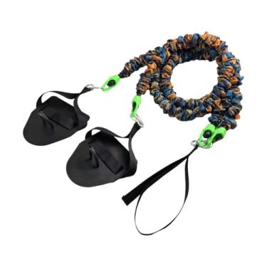 Imagem de predolo Faixa elástica de resistência para natação com remos de mão, látex, exercício de força para os braços, faixa elástica profissional para treino, Amarelo 40 Libras