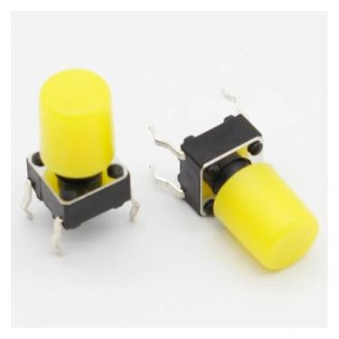Imagem de 100 pçs/lote chapéu amarelo G62 para tampa de botão tátil de 6 * 6 mm WWECCQIJ