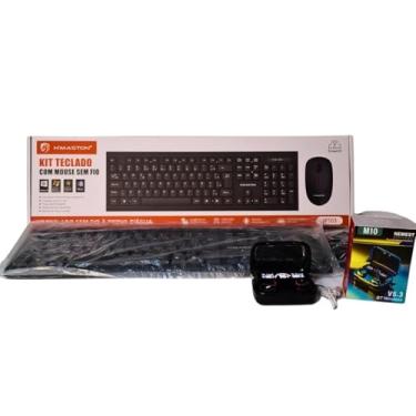 Imagem de CONJUNTO KIT TECLADO MOUSE SEM FIO USB COM FONE M10 ESCOLA CASA ESCRITORIO