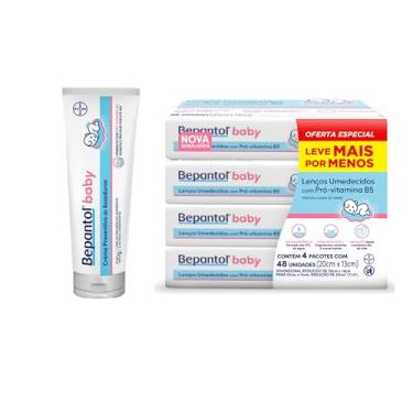 Imagem de Bepantol Baby Kit Pomada Assadura Bebe 120g e Lenço Umedecido Leve 4 Pague 3, 192 Unidades
