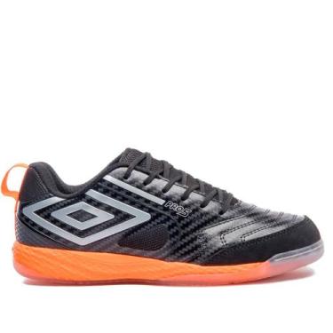 Imagem de Chuteira Masculina Umbro Futsal Pro 5 Bump Preto/Laranja, Preto, Laran