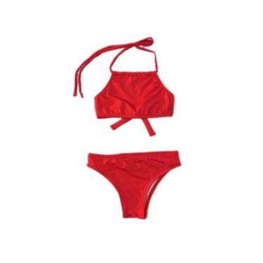 Imagem de Biquíni infantil feminino com proteção UV - GREEN BEANS, Laranja