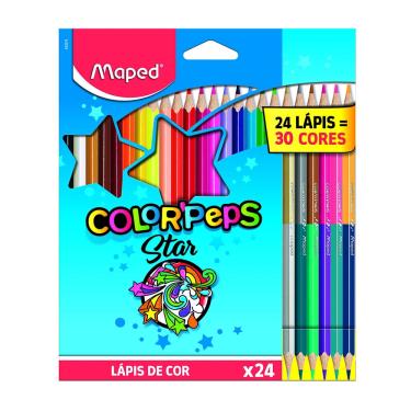 Imagem de Lápis de Cor Maped Color Peps com 24 Lápis e 30 Cores