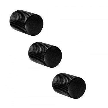 Imagem de Kit 3 Puxador Bali Granado Ponto Preto Zen Design Zp5365.24
