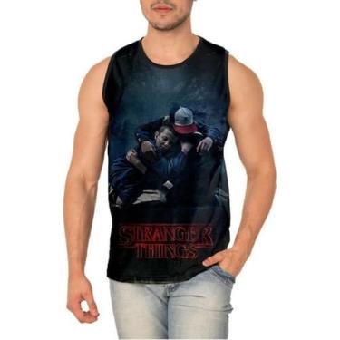 Imagem de Camiseta Regata Stranger Things Ref:237 - smoke, Preto, GG