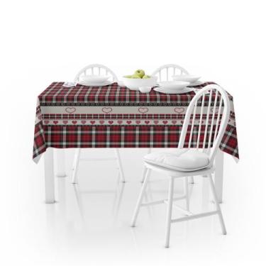 Imagem de Toalha de Mesa Plástico PVC Térmica Impermeável Estampada 2,10x1,40M -