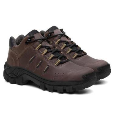 Imagem de Bota Cano Curto Masculina de Couro Versátil e Durável com Costura Reforçada e Alta Aderência-Masculino