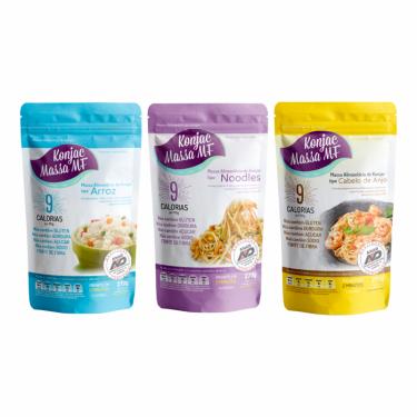 Imagem de Kit 3 Konjac: Arroz, Cabelo de Anjo, Noodles