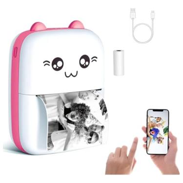 Imagem de Mini Impressora Portátil Térmica Bluetooth Fotos e Adesivos – Impressão Sem Fio Rápida