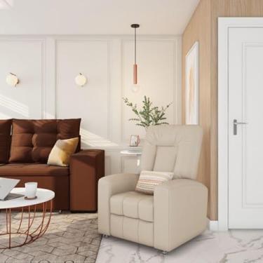 Imagem de Poltrona Reclinável Scylla Corino Bege