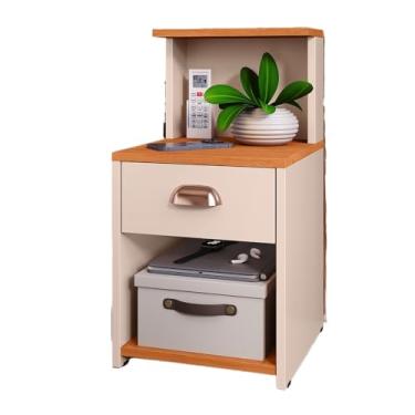 Imagem de Criadomudo para Quarto, Kit 2un Ou 1un Mesa de Cabeceira com Gaveta Puxador Concha E Prateleira(1UN CLÉO OFF/CINA)