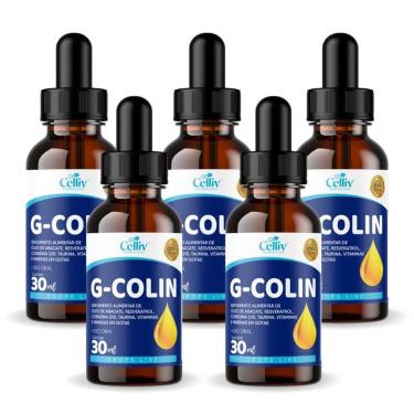 Imagem de Kit Com 5 - G-Colin (Óleo de Abacate + Resveratrol + Coenzima Q10 + Taurina) 30ml Celliv-Unissex